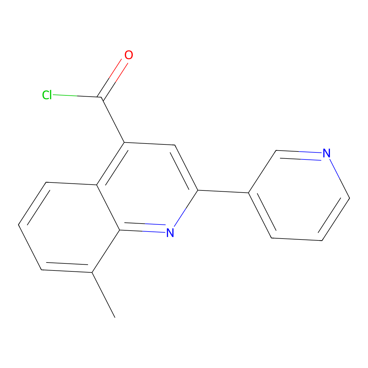 8-Methyl-2-pyridin-3-ylquinoline-4-carbonyl chloride hydrochloride molecular structure, CAS 1203061-38-4