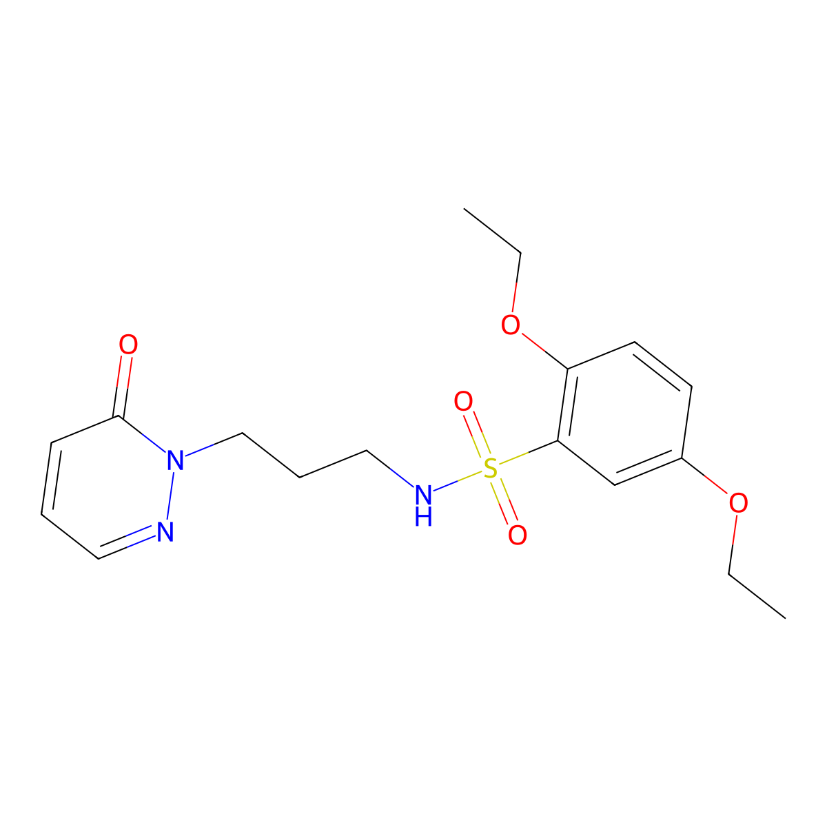 2,5-diethoxy-N-(3-(6-oxopyridazin-1(6H)-yl)propyl)benzenesulfonamide molecular structure, CAS 1203062-11-6