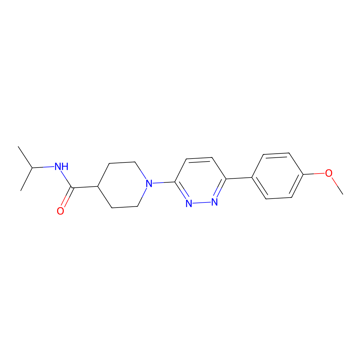 N-isopropyl-1-(6-(4-methoxyphenyl)pyridazin-3-yl)piperidine-4-carboxamide molecular structure, CAS 1203063-14-2
