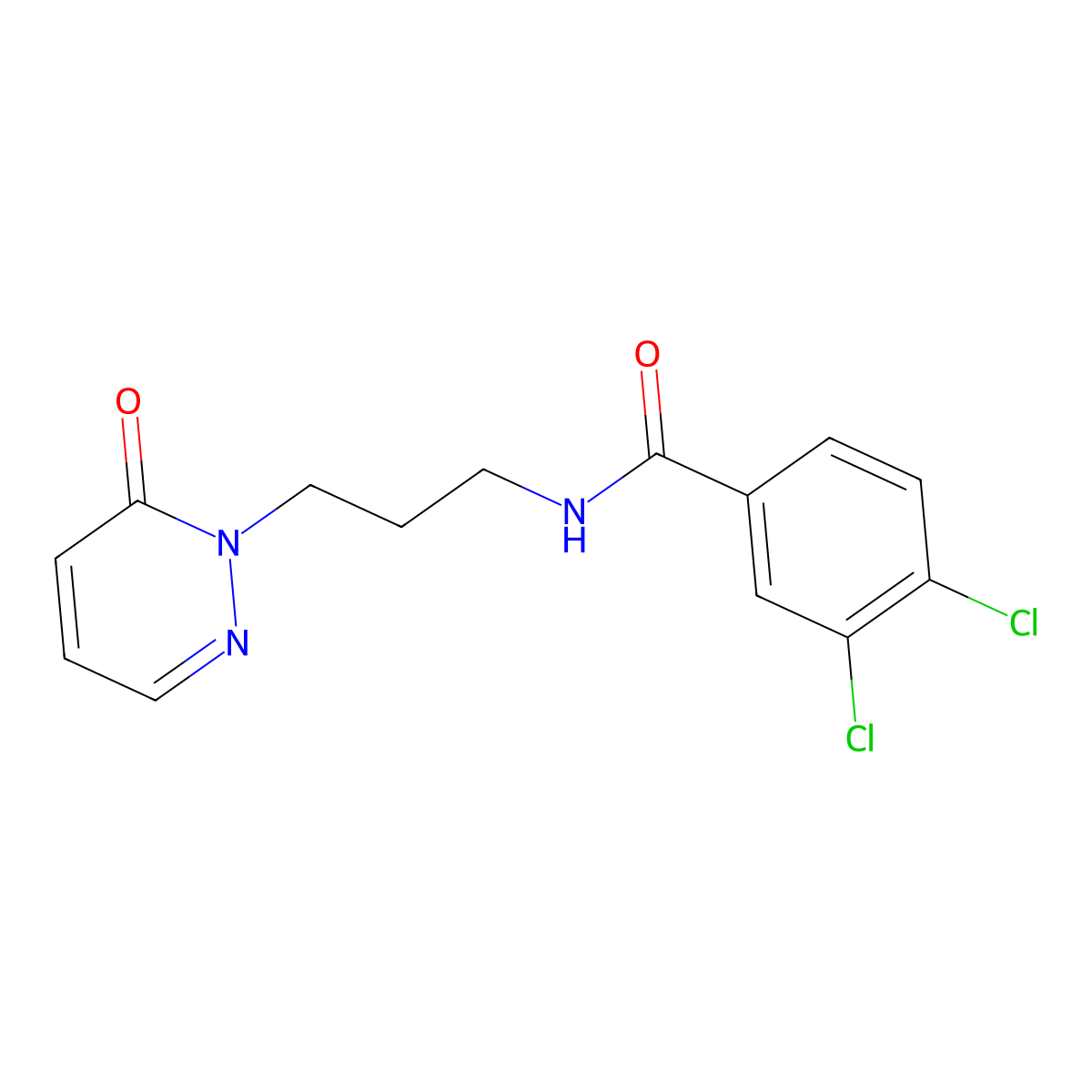 3,4-dichloro-N-(3-(6-oxopyridazin-1(6H)-yl)propyl)benzamide molecular structure, CAS 1203064-72-5