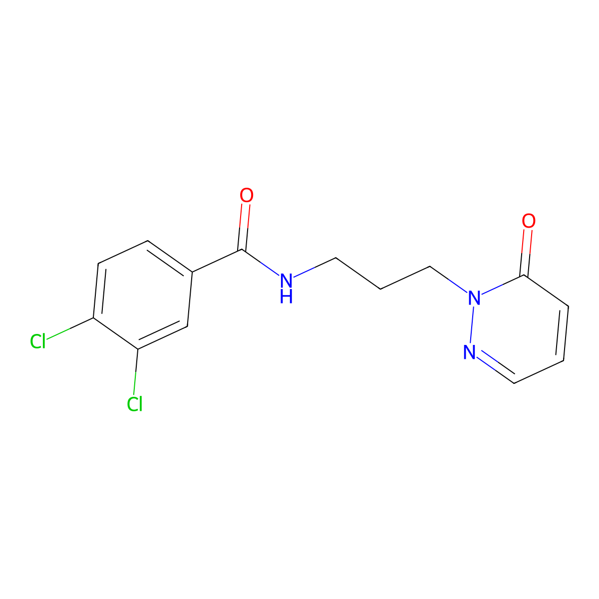 3,4-dichloro-N-(3-(6-oxopyridazin-1(6H)-yl)propyl)benzamide molecular structure, CAS 1203064-72-5