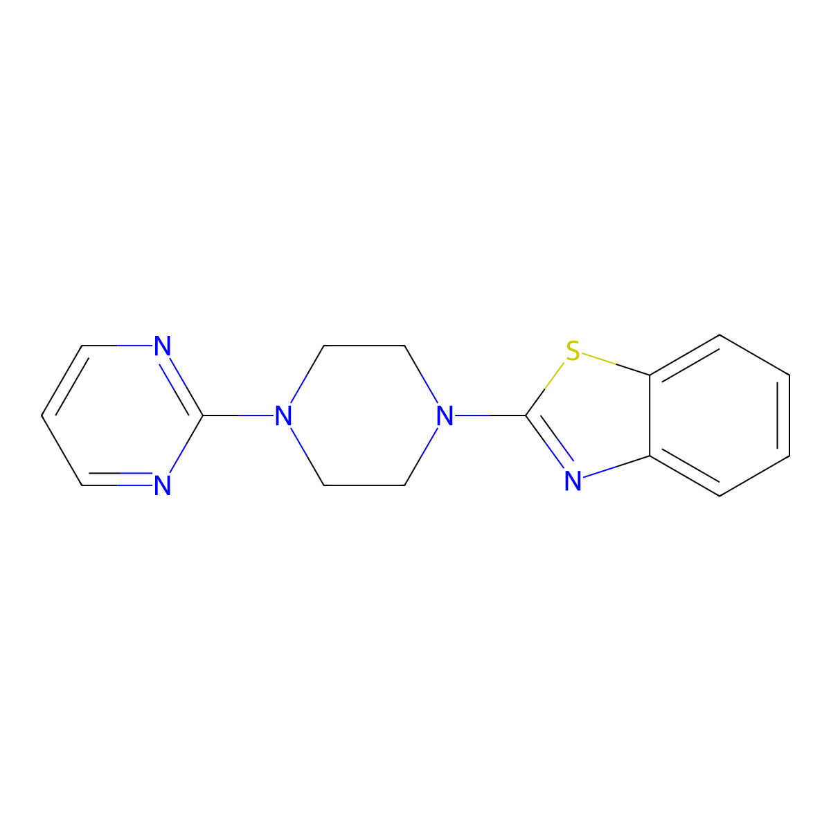 2-(4-(Pyrimidin-2-yl)piperazin-1-yl)benzo[d]thiazole molecular structure, CAS 1203065-86-4