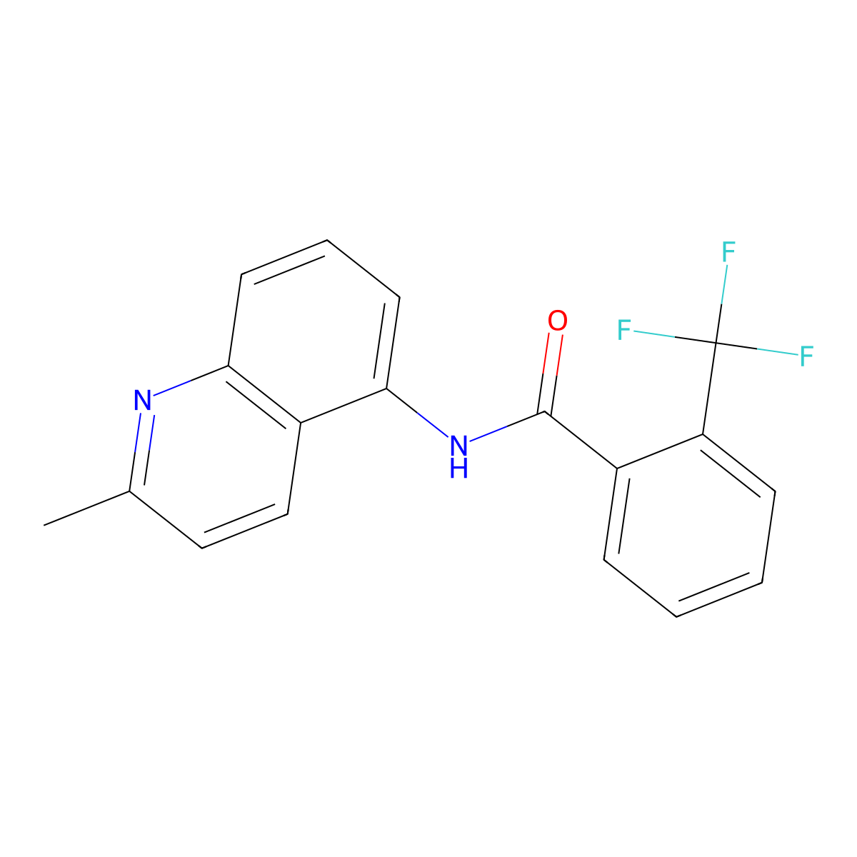 N-(2-methylquinolin-5-yl)-2-(trifluoromethyl)benzamide molecular structure, CAS 1203067-56-4