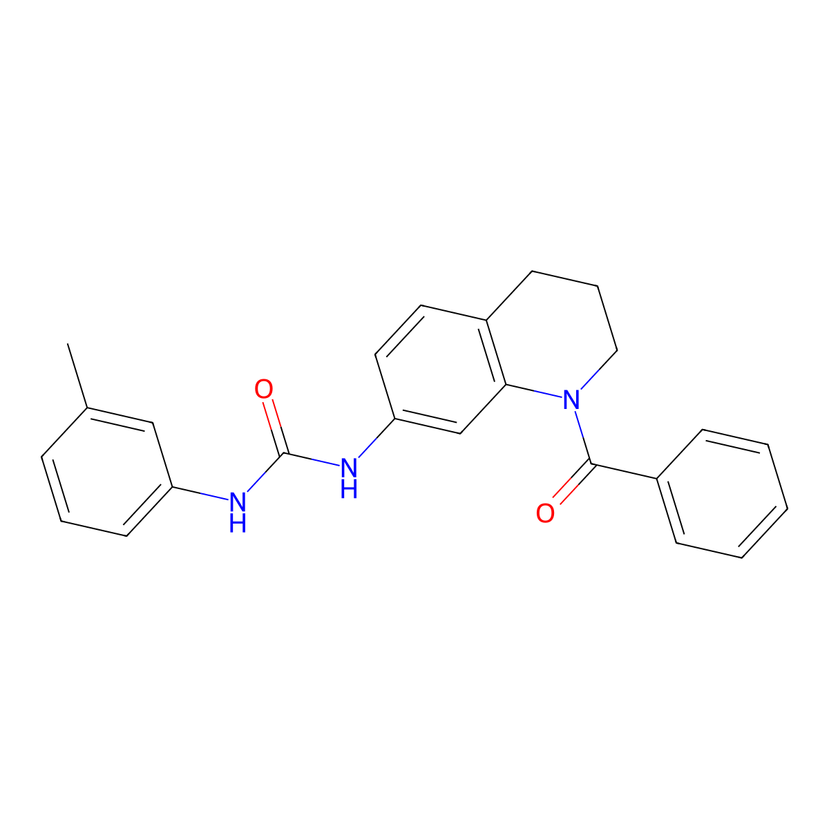 1-(1-Benzoyl-1,2,3,4-tetrahydroquinolin-7-yl)-3-(m-tolyl)urea molecular structure, CAS 1203074-82-1