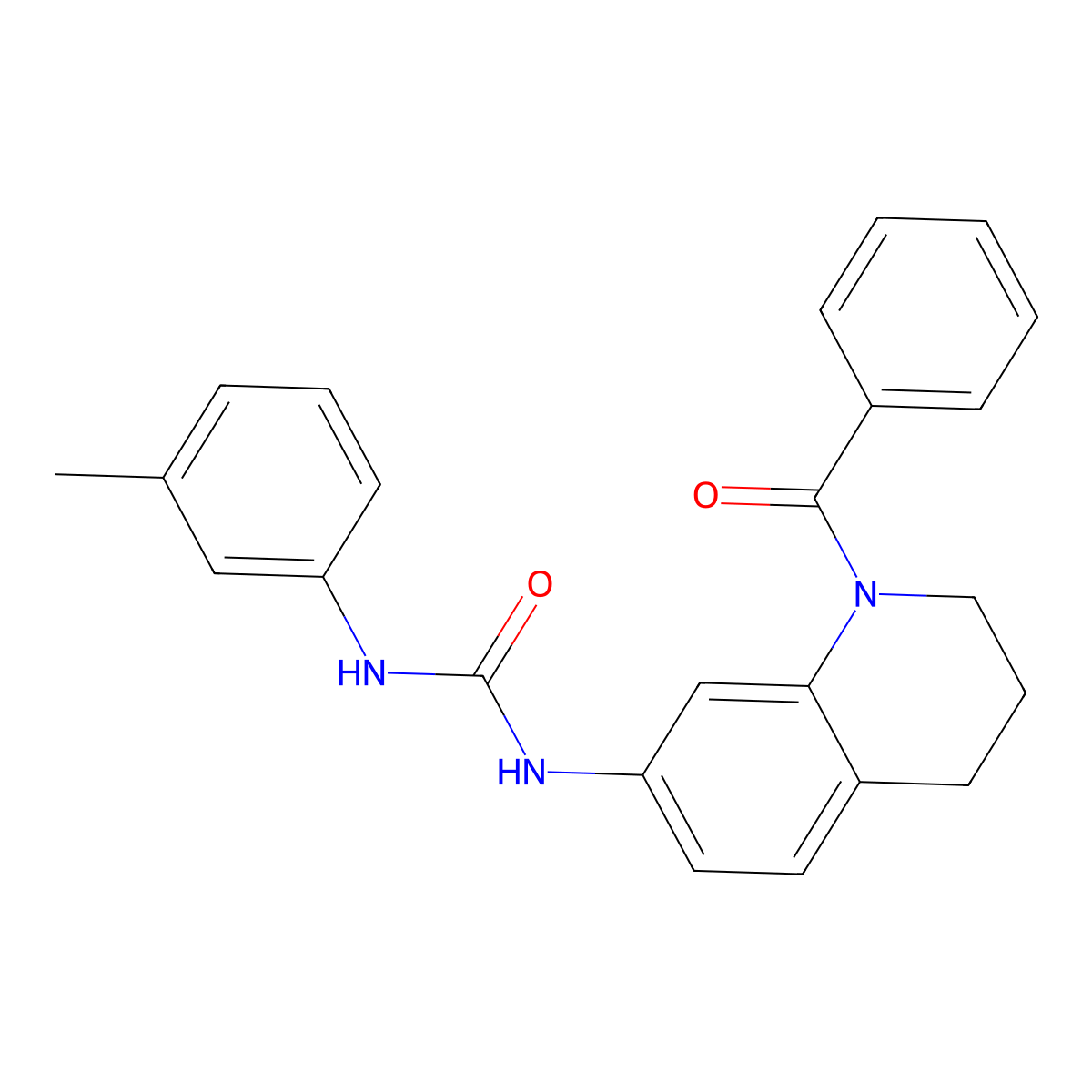 1-(1-Benzoyl-1,2,3,4-tetrahydroquinolin-7-yl)-3-(m-tolyl)urea molecular structure, CAS 1203074-82-1