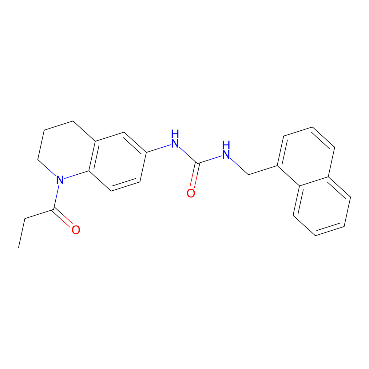 1-(Naphthalen-1-ylmethyl)-3-(1-propionyl-1,2,3,4-tetrahydroquinolin-6-yl)urea molecular structure, CAS 1203079-86-0