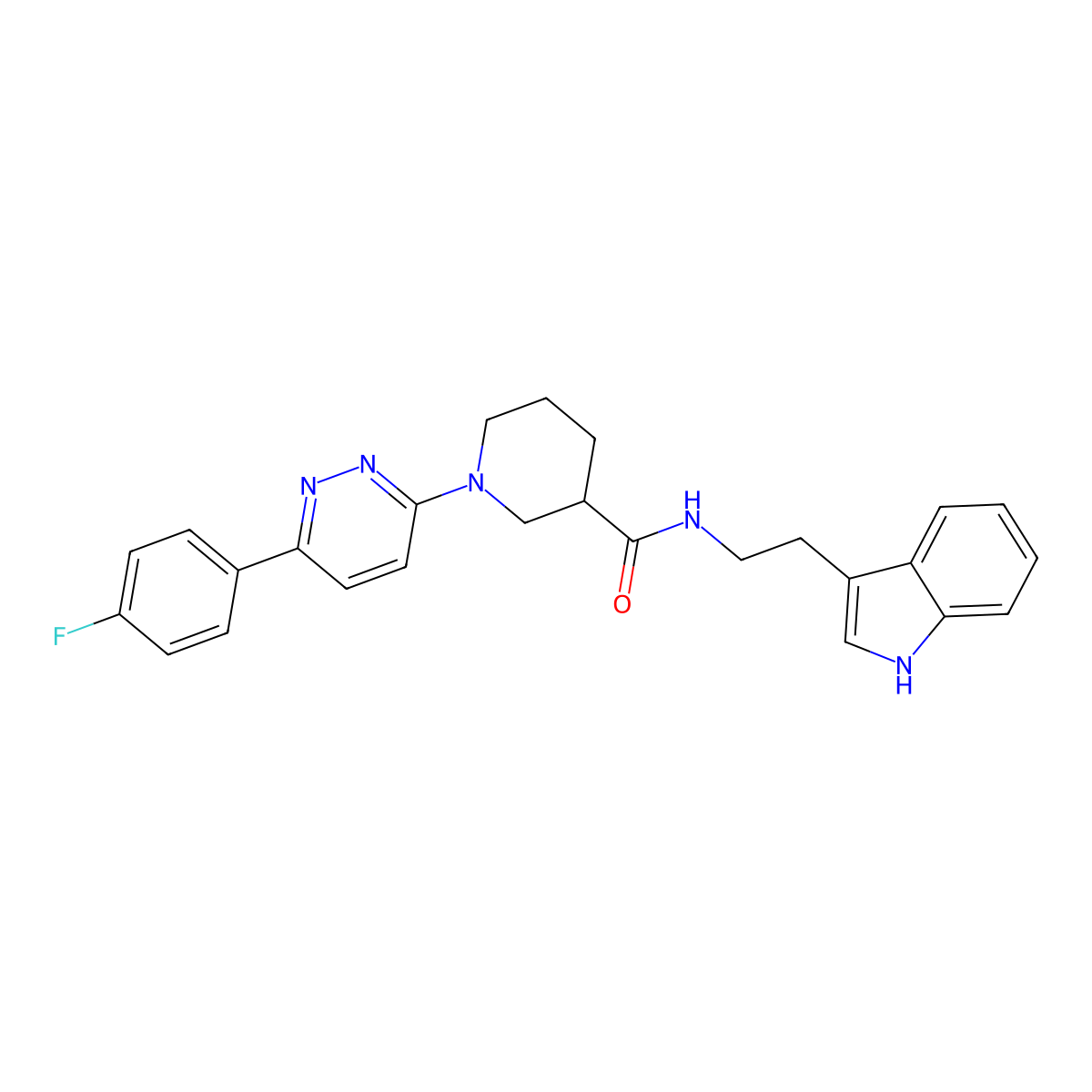 N-(2-(1H-indol-3-yl)ethyl)-1-(6-(4-fluorophenyl)pyridazin-3-yl)piperidine-3-carboxamide molecular structure, CAS 1203083-16-2