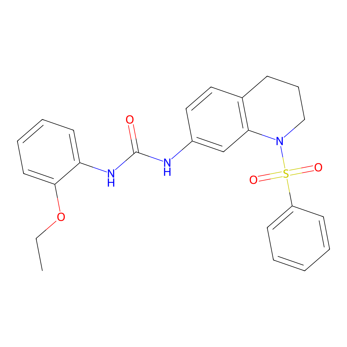 1-(2-Ethoxyphenyl)-3-(1-(phenylsulfonyl)-1,2,3,4-tetrahydroquinolin-7-yl)urea molecular structure, CAS 1203083-62-8
