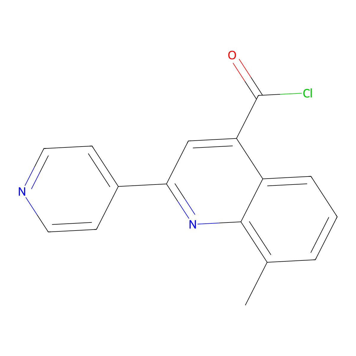 8-Methyl-2-pyridin-4-ylquinoline-4-carbonyl chloride hydrochloride molecular structure, CAS 1203088-63-4