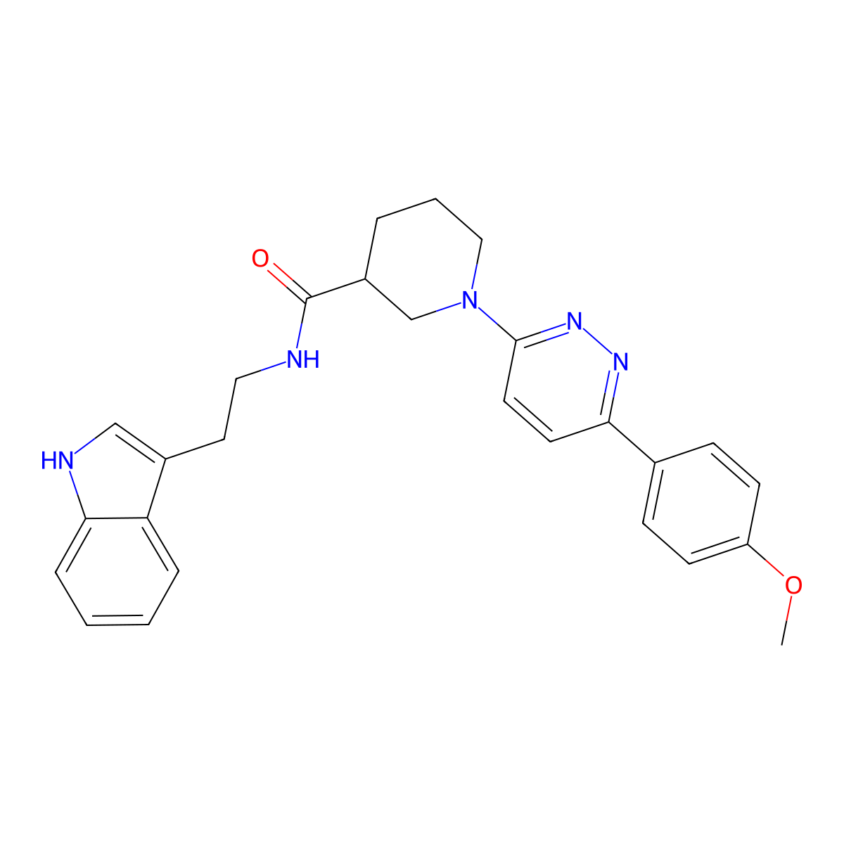 N-[2-(1H-indol-3-yl)ethyl]-1-[6-(4-methoxyphenyl)pyridazin-3-yl]piperidine-3-carboxamide molecular structure, CAS 1203090-46-3