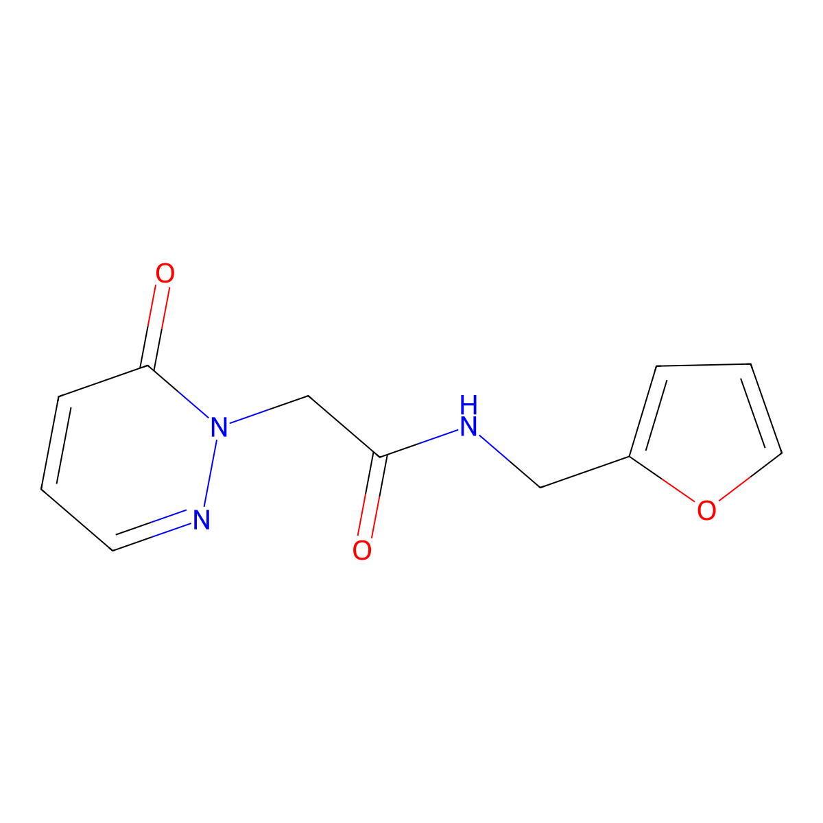 N-(furan-2-ylmethyl)-2-(6-oxopyridazin-1(6H)-yl)acetamide molecular structure, CAS 1203090-91-8