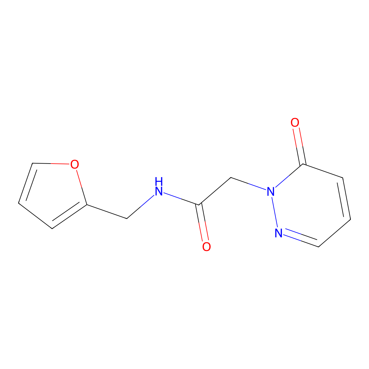 N-(furan-2-ylmethyl)-2-(6-oxopyridazin-1(6H)-yl)acetamide molecular structure, CAS 1203090-91-8