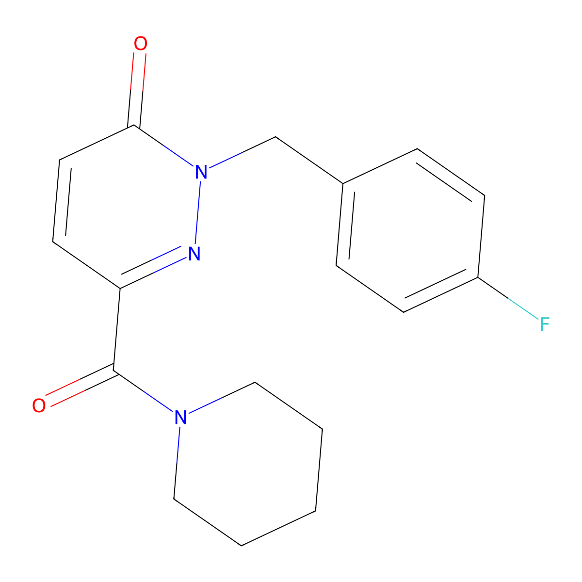 2-(4-fluorobenzyl)-6-(piperidine-1-carbonyl)pyridazin-3(2H)-one molecular structure, CAS 1203092-49-2