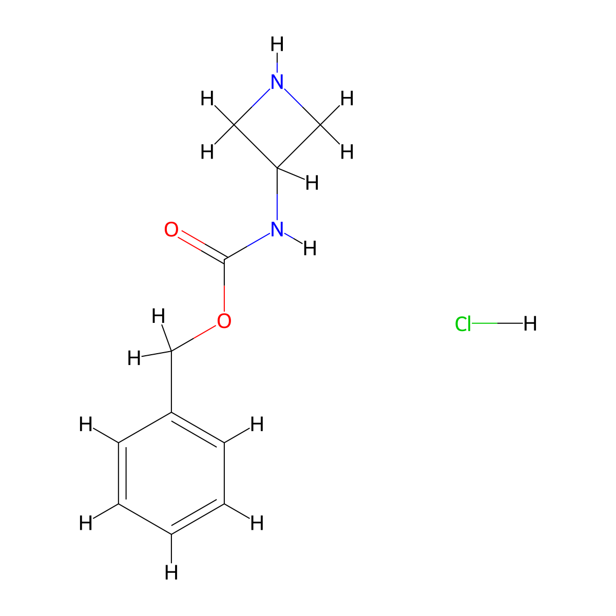 benzyl N-(azetidin-3-yl)carbamate hydrochloride molecular structure, CAS 1203099-07-3