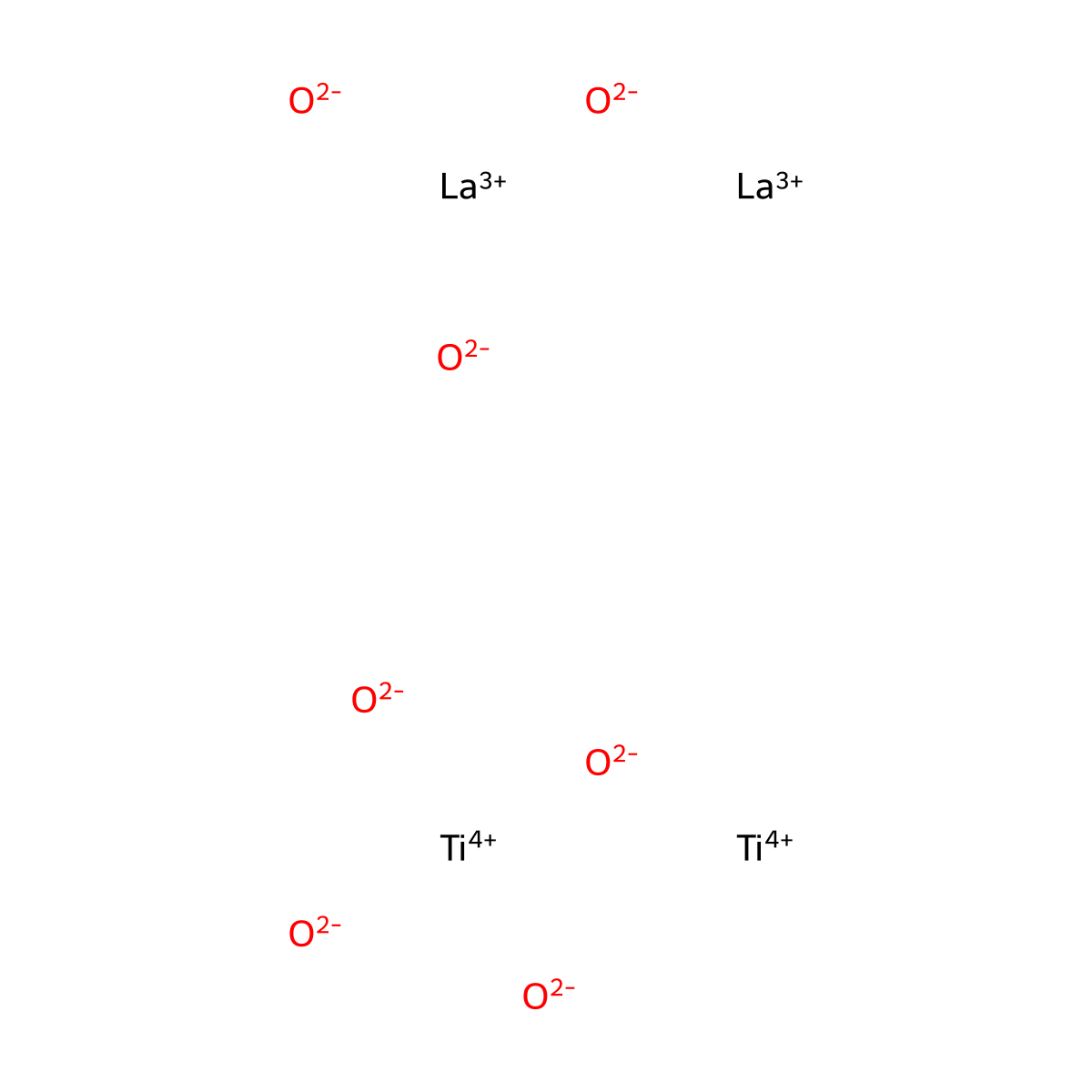 Lanthanum titanium oxide (La2Ti2O7) molecular structure, CAS 12031-47-9