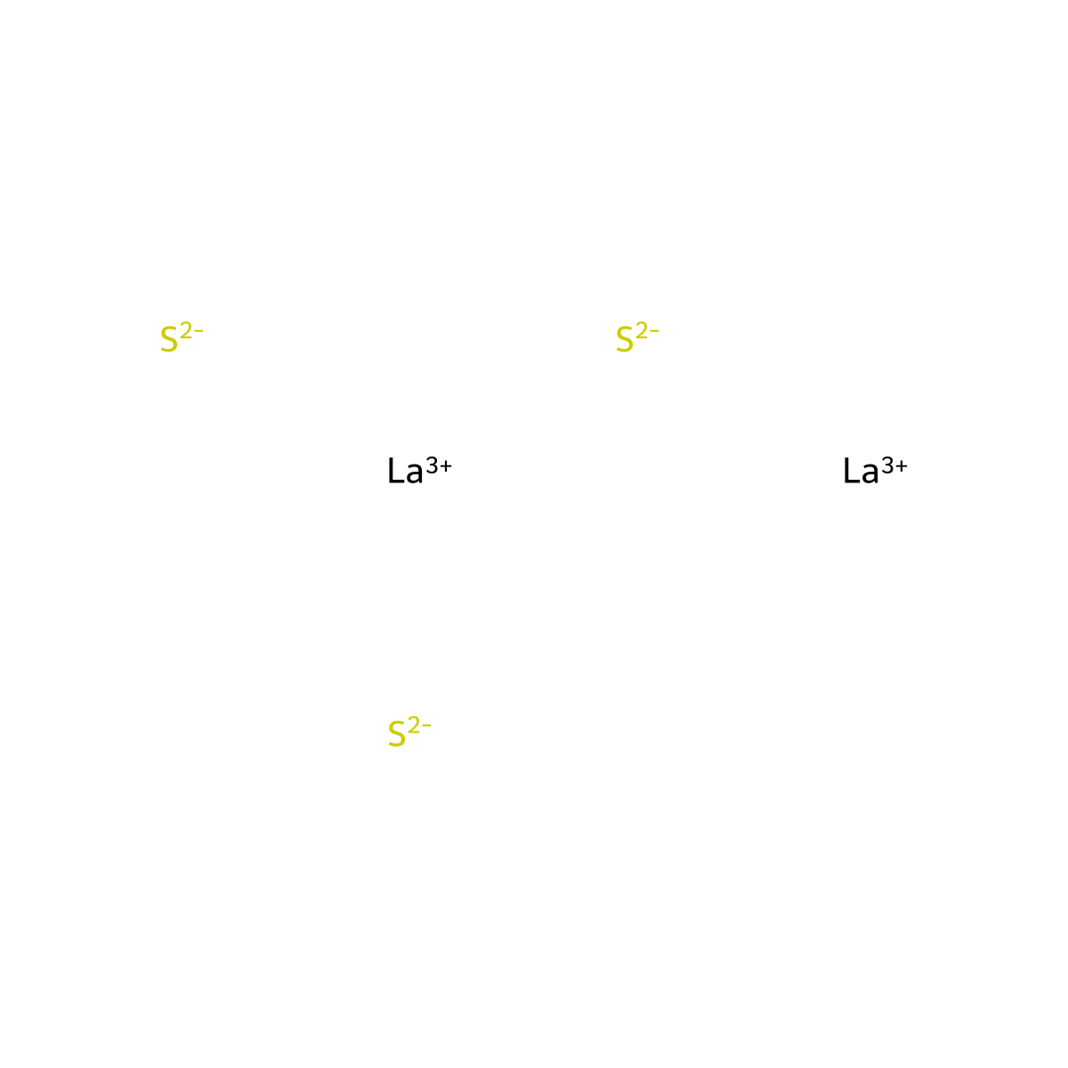 Lanthanum sulfide (La2S3) molecular structure, CAS 12031-49-1