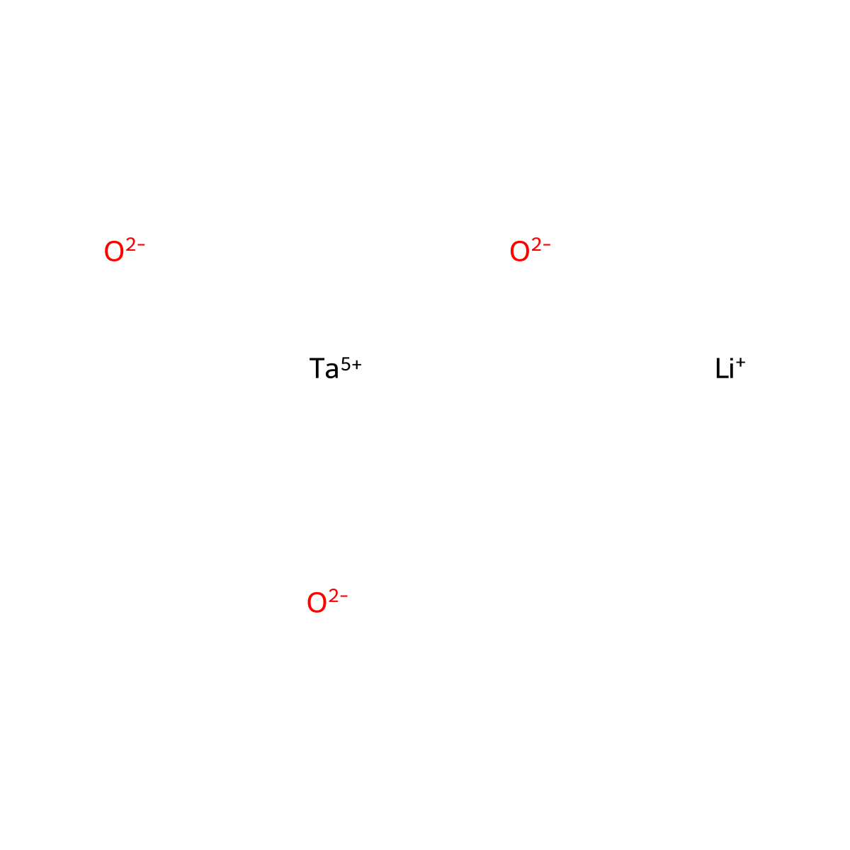 Lithium tantalum oxide (LiTaO3) molecular structure, CAS 12031-66-2