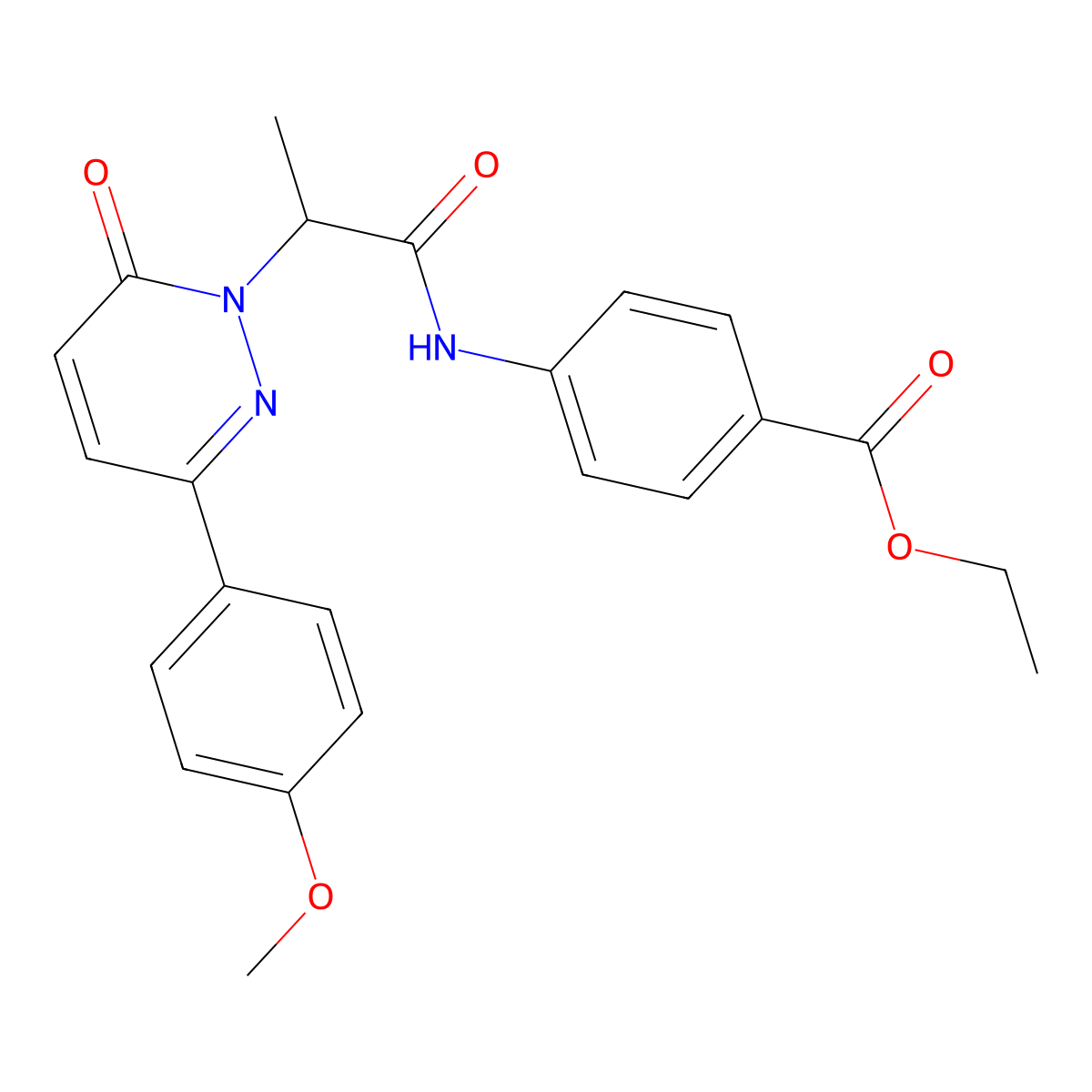ethyl 4-(2-(3-(4-methoxyphenyl)-6-oxopyridazin-1(6H)-yl)propanamido)benzoate molecular structure, CAS 1203107-17-8