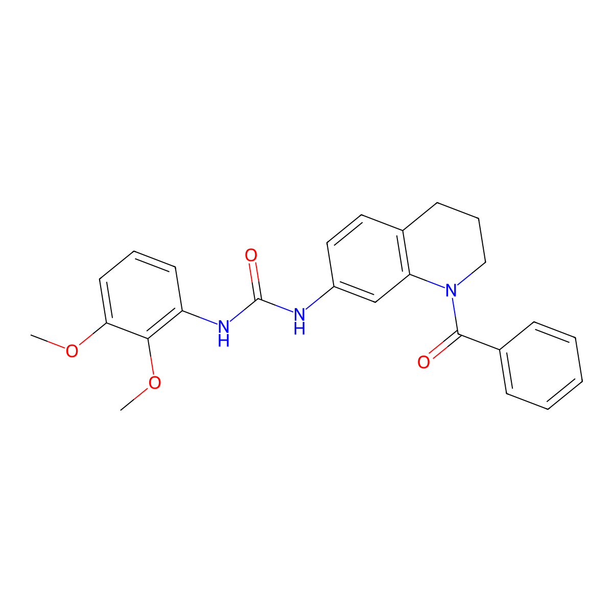 1-(1-Benzoyl-1,2,3,4-tetrahydroquinolin-7-yl)-3-(2,3-dimethoxyphenyl)urea molecular structure, CAS 1203110-06-8