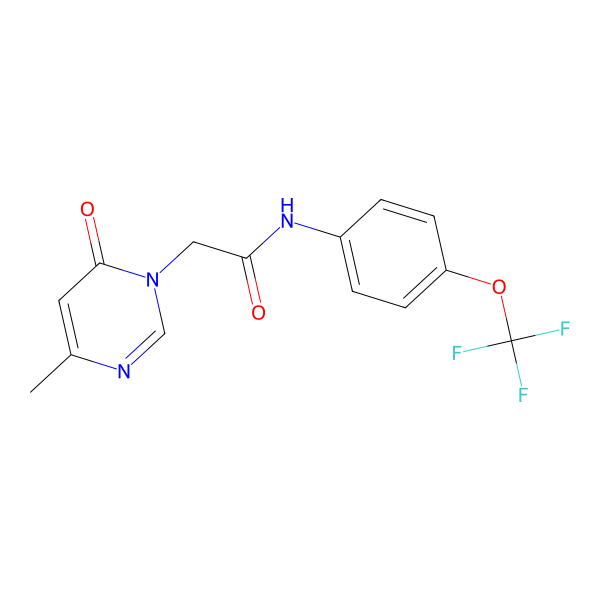 2-(4-methyl-6-oxopyrimidin-1(6H)-yl)-N-(4-(trifluoromethoxy)phenyl)acetamide molecular structure, CAS 1203113-76-1