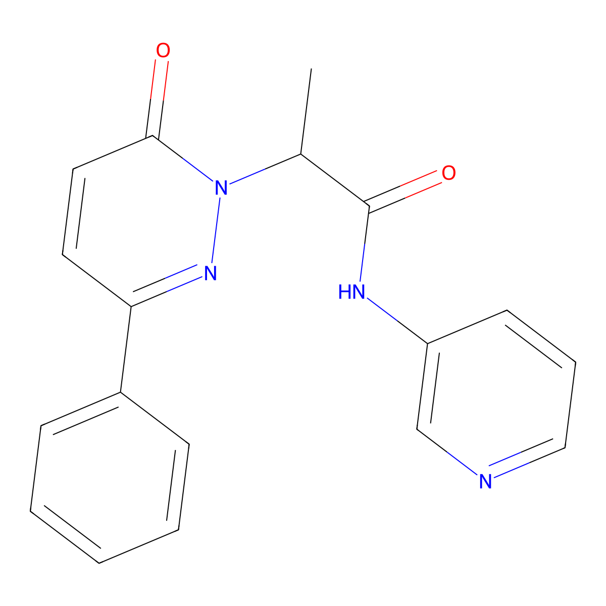 2-(6-oxo-3-phenylpyridazin-1(6H)-yl)-N-(pyridin-3-yl)propanamide molecular structure, CAS 1203115-03-0