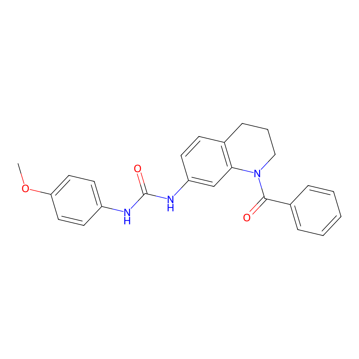 1-(1-Benzoyl-1,2,3,4-tetrahydroquinolin-7-yl)-3-(4-methoxyphenyl)urea molecular structure, CAS 1203116-76-0