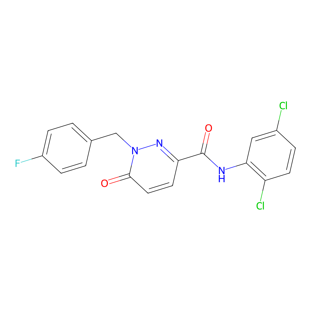 N-(2,5-dichlorophenyl)-1-(4-fluorobenzyl)-6-oxo-1,6-dihydropyridazine-3-carboxamide molecular structure, CAS 1203120-66-4