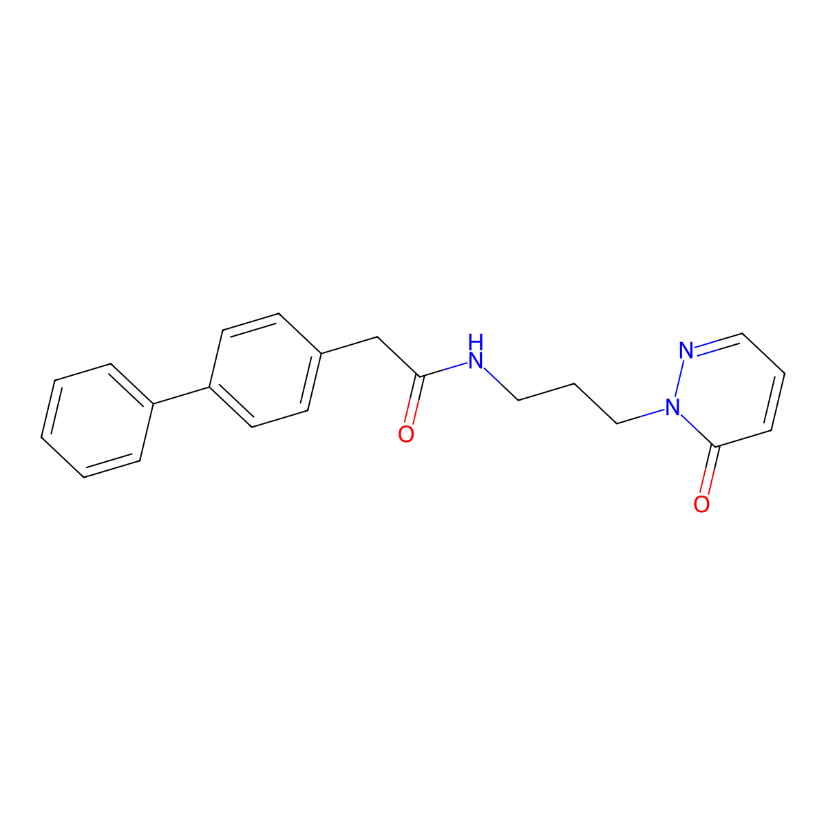 2-([1,1'-biphenyl]-4-yl)-N-(3-(6-oxopyridazin-1(6H)-yl)propyl)acetamide molecular structure, CAS 1203124-27-9