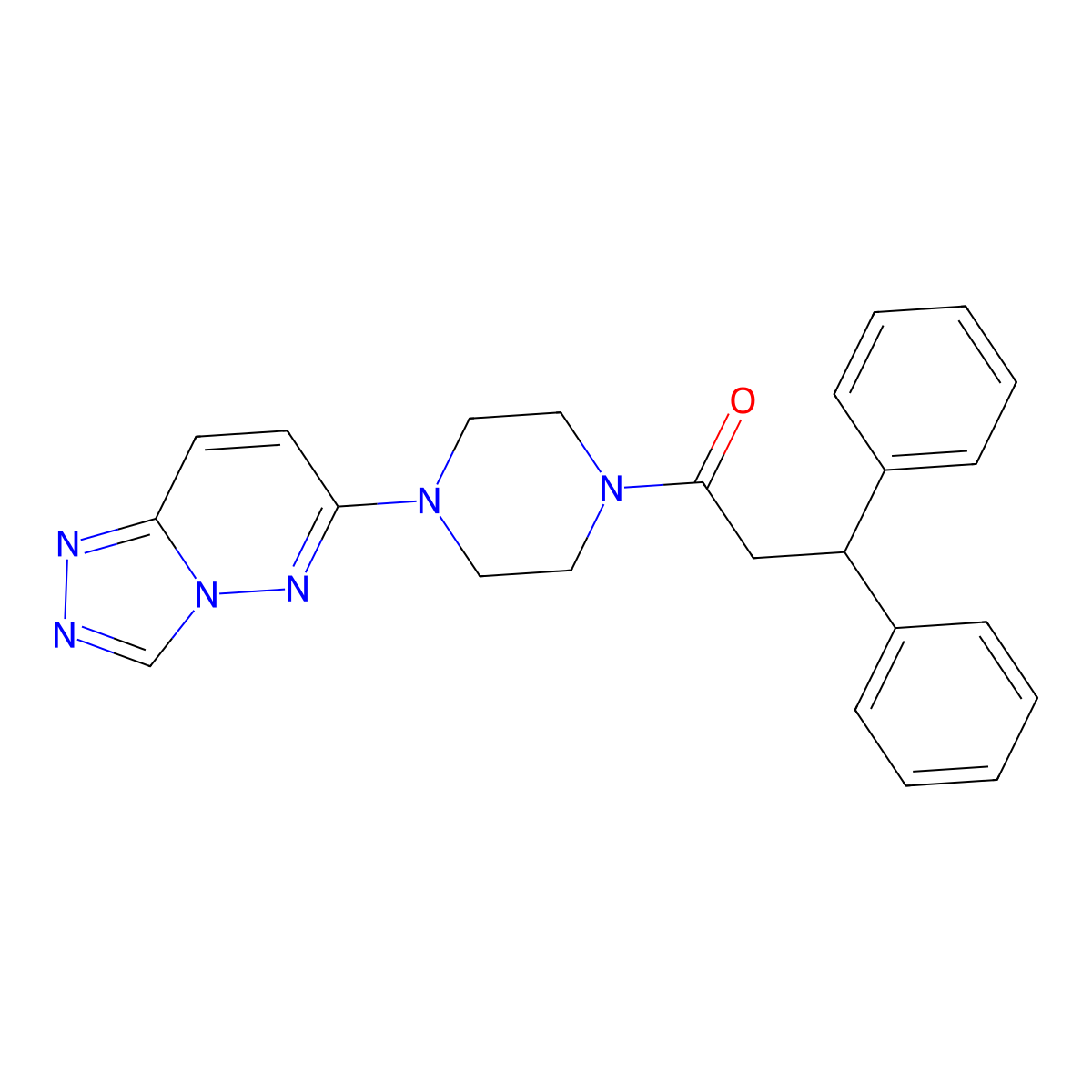 1-(4-([1,2,4]Triazolo[4,3-b]pyridazin-6-yl)piperazin-1-yl)-3,3-diphenylpropan-1-one molecular structure, CAS 1203124-59-7