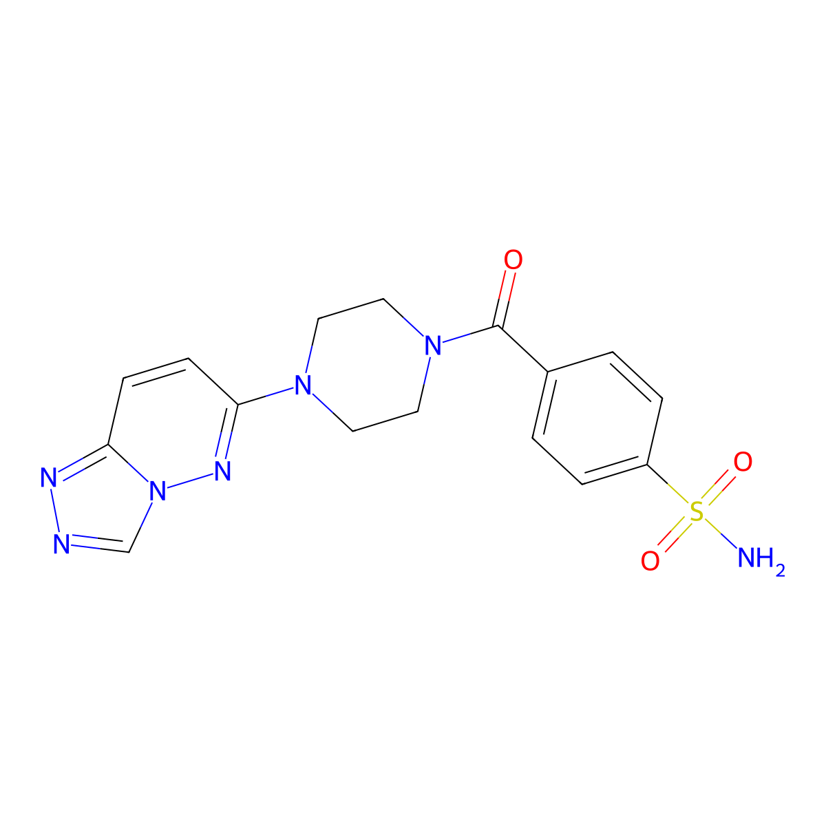 4-(4-([1,2,4]Triazolo[4,3-b]pyridazin-6-yl)piperazine-1-carbonyl)benzenesulfonamide molecular structure, CAS 1203125-69-2