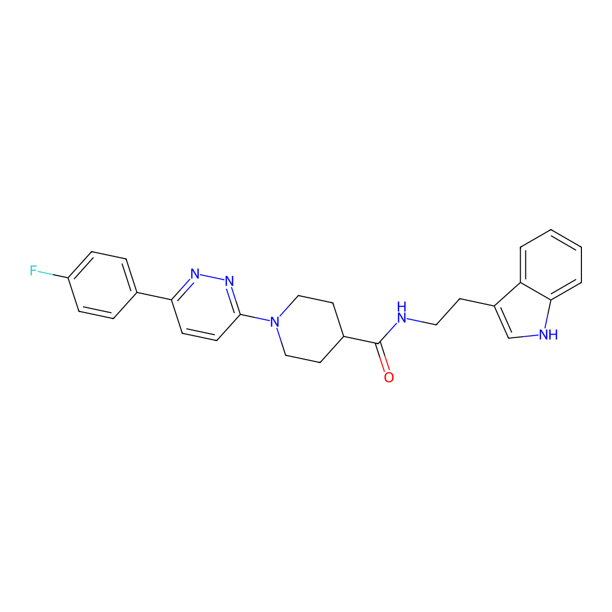 N-(2-(1H-indol-3-yl)ethyl)-1-(6-(4-fluorophenyl)pyridazin-3-yl)piperidine-4-carboxamide molecular structure, CAS 1203133-31-6