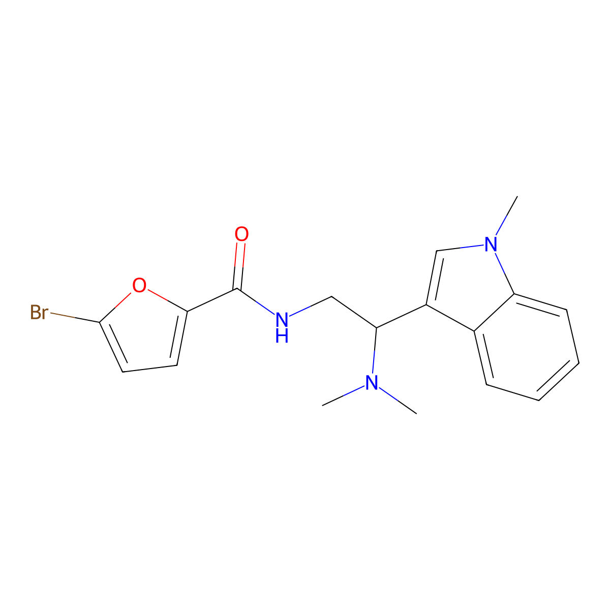 5-bromo-N-[2-(dimethylamino)-2-(1-methyl-1H-indol-3-yl)ethyl]furan-2-carboxamide molecular structure, CAS 1203135-38-9