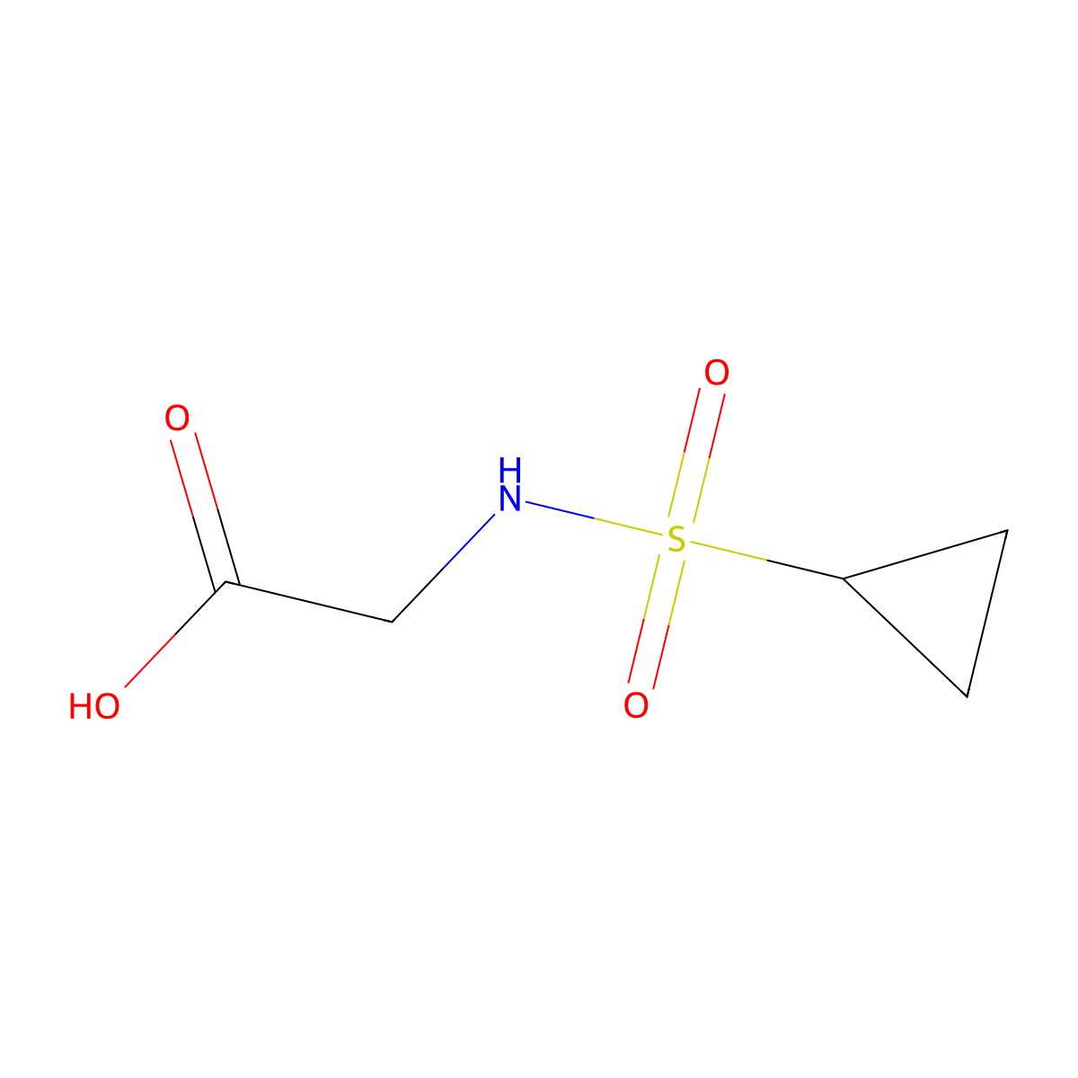 N-(cyclopropylsulfonyl)glycine molecular structure, CAS 1203136-68-8