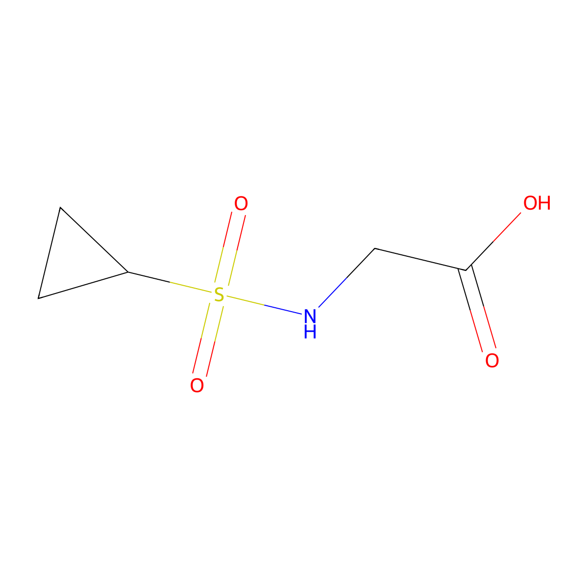 N-(cyclopropylsulfonyl)glycine molecular structure, CAS 1203136-68-8