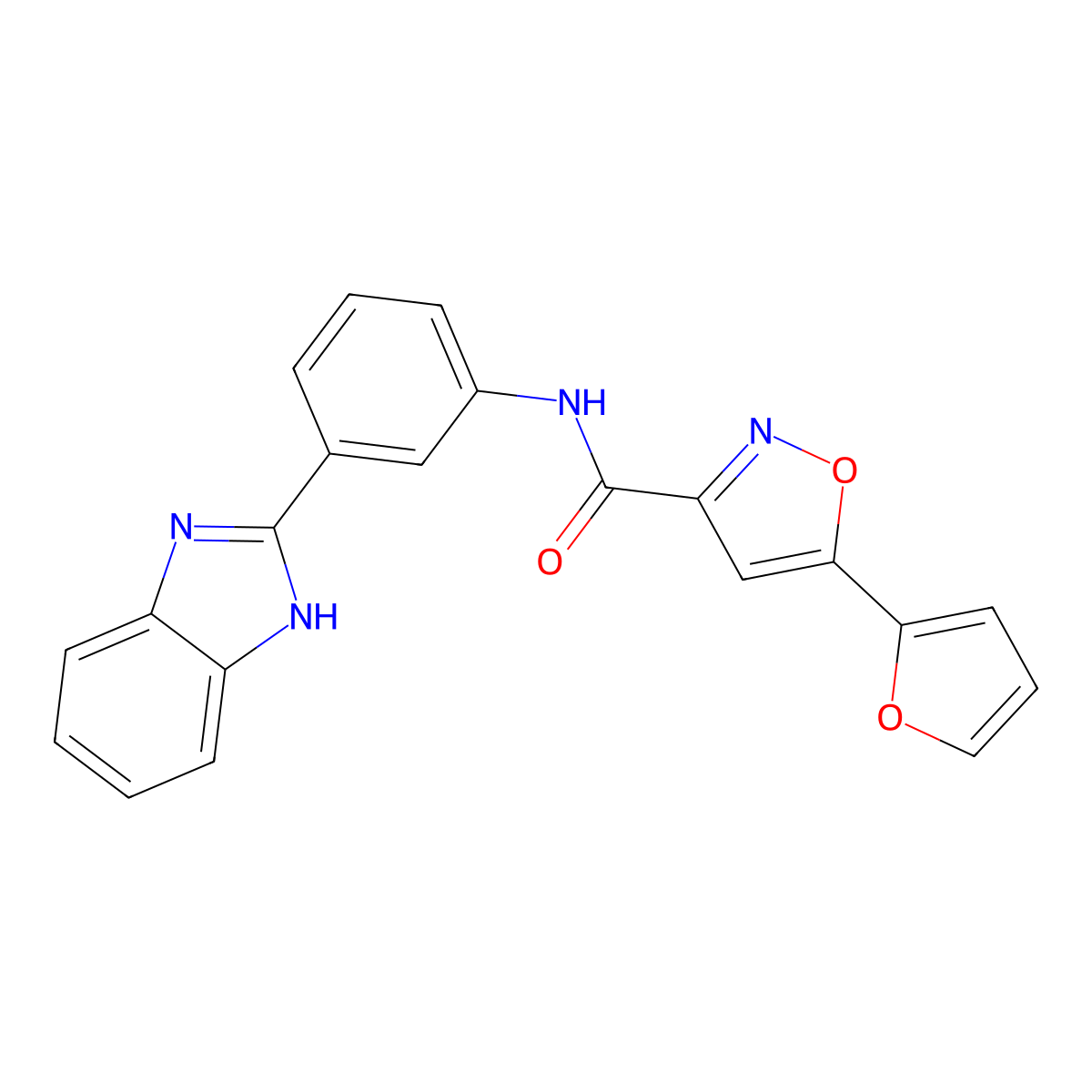 N-(3-(1H-benzo[d]imidazol-2-yl)phenyl)-5-(furan-2-yl)isoxazole-3-carboxamide molecular structure, CAS 1203137-53-4