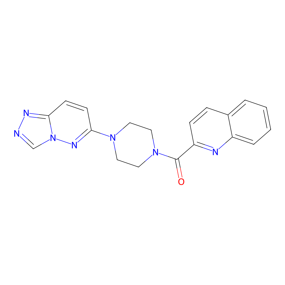 (4-([1,2,4]Triazolo[4,3-b]pyridazin-6-yl)piperazin-1-yl)(quinolin-2-yl)methanone molecular structure, CAS 1203139-87-0