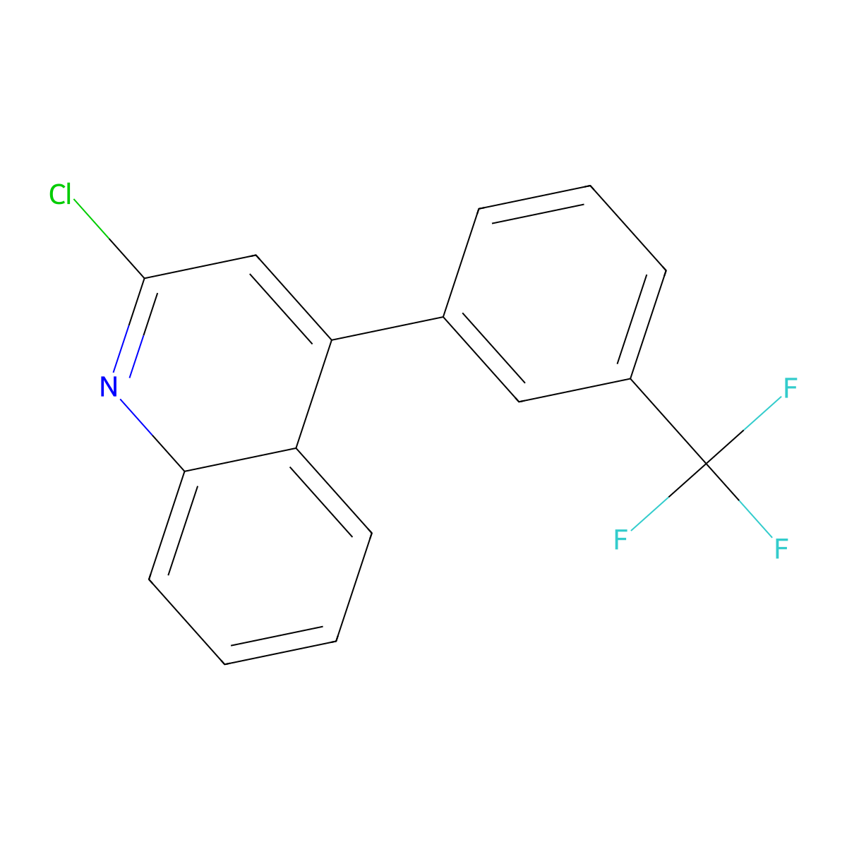 2-Chloro-4-[3-(trifluoromethyl)phenyl]quinoline molecular structure, CAS 120314-06-9