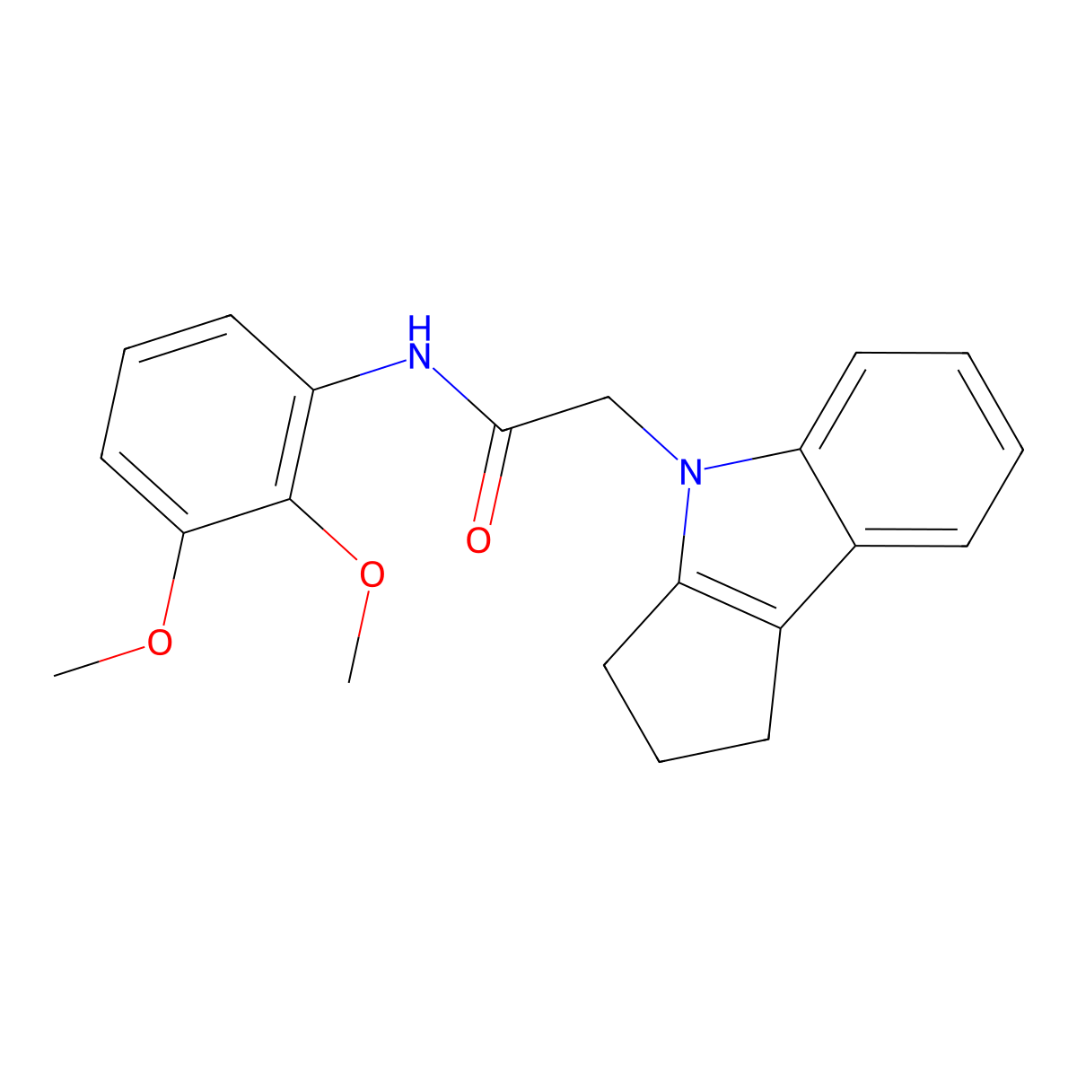 2-(2,3-dihydrocyclopenta[b]indol-4(1H)-yl)-N-(2,3-dimethoxyphenyl)acetamide molecular structure, CAS 1203140-46-8