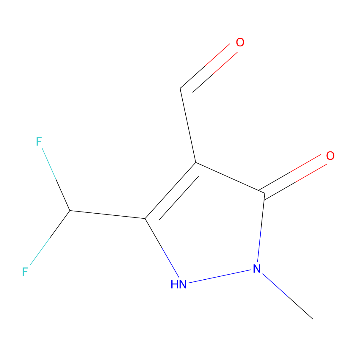 3-(Difluoromethyl)-5-hydroxy-1-methyl-1H-pyrazole-4-carbaldehyde molecular structure, CAS 1203145-73-6