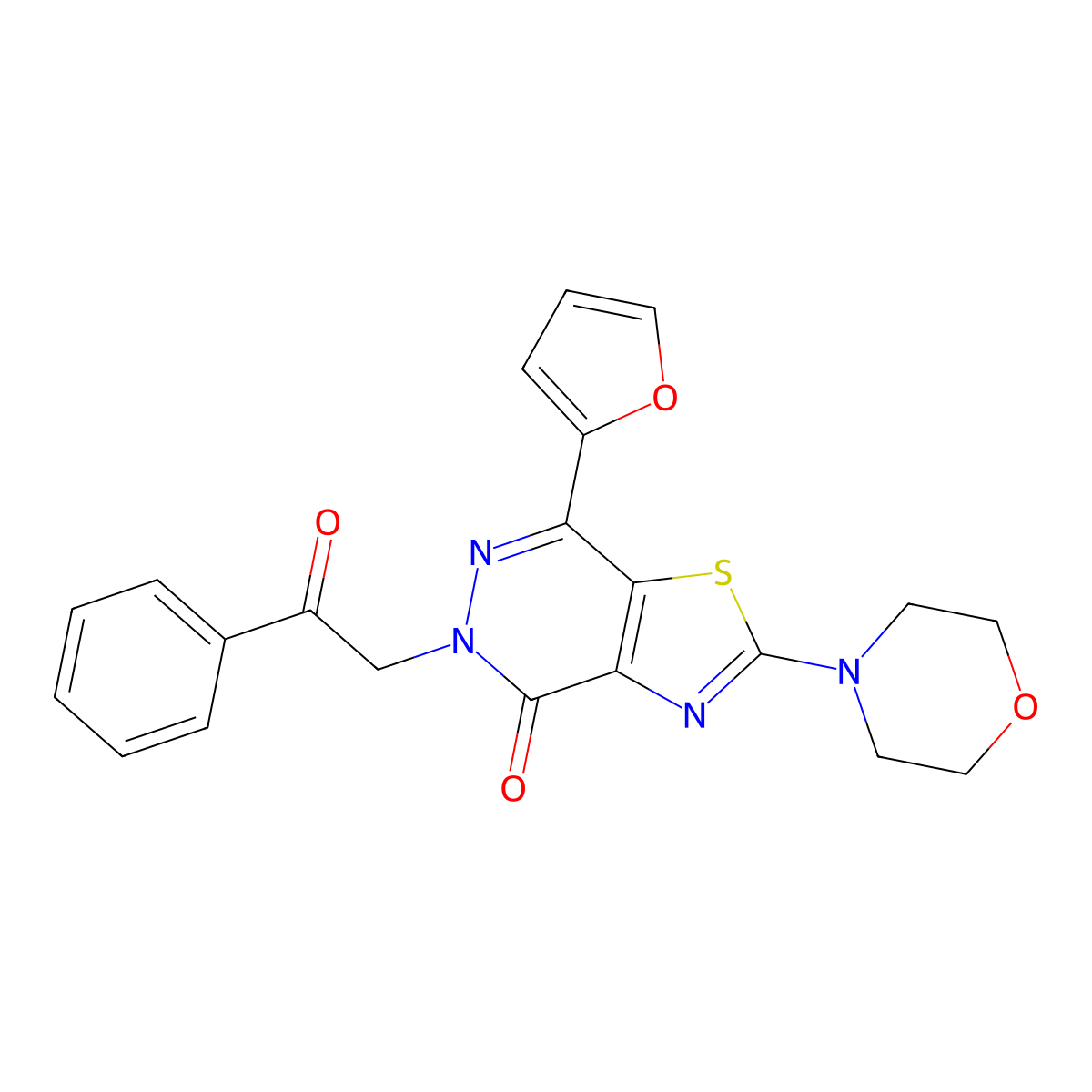 7-(furan-2-yl)-2-morpholino-5-(2-oxo-2-phenylethyl)thiazolo[4,5-d]pyridazin-4(5H)-one molecular structure, CAS 1203146-05-7