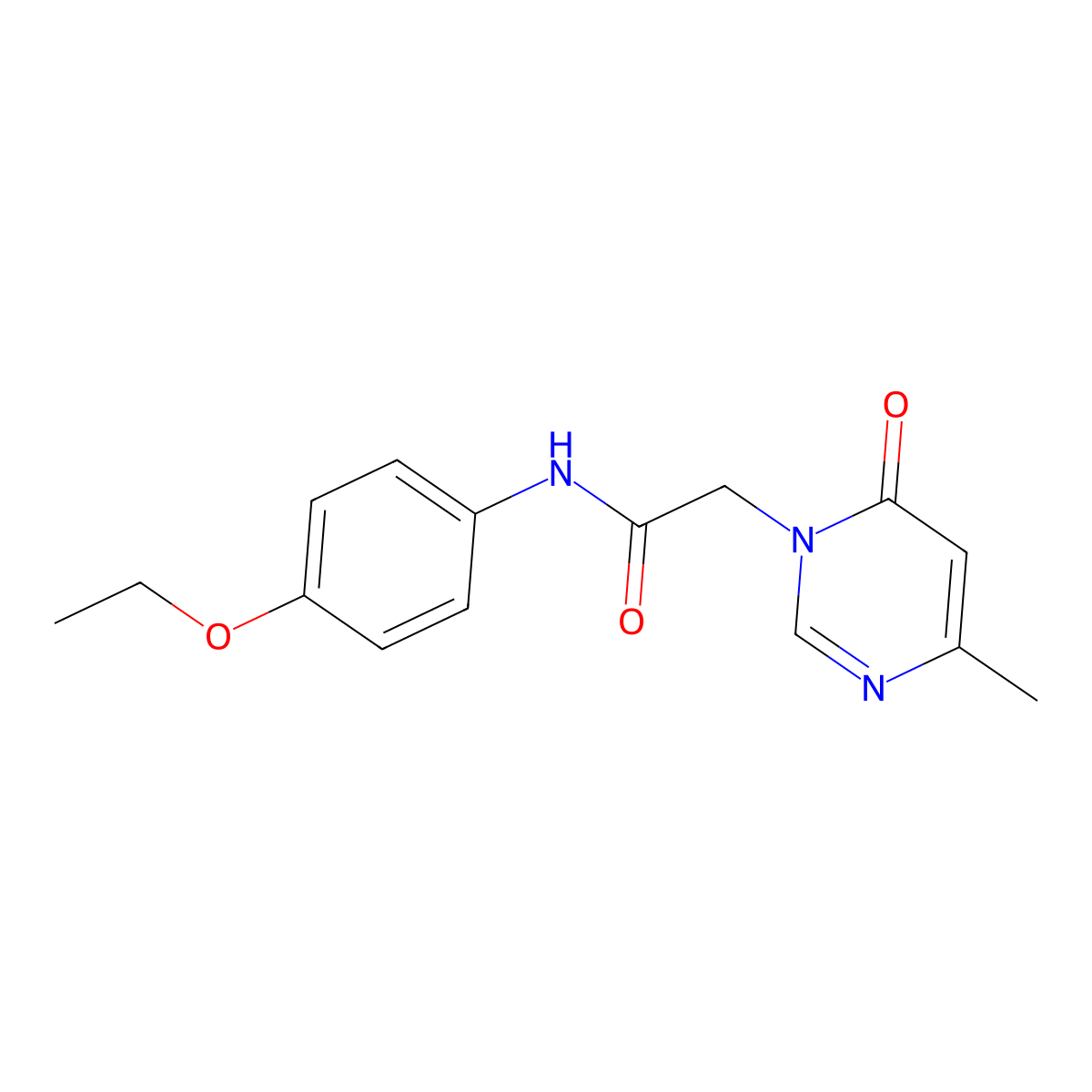 N-(4-ethoxyphenyl)-2-(4-methyl-6-oxopyrimidin-1(6H)-yl)acetamide molecular structure, CAS 1203149-74-9