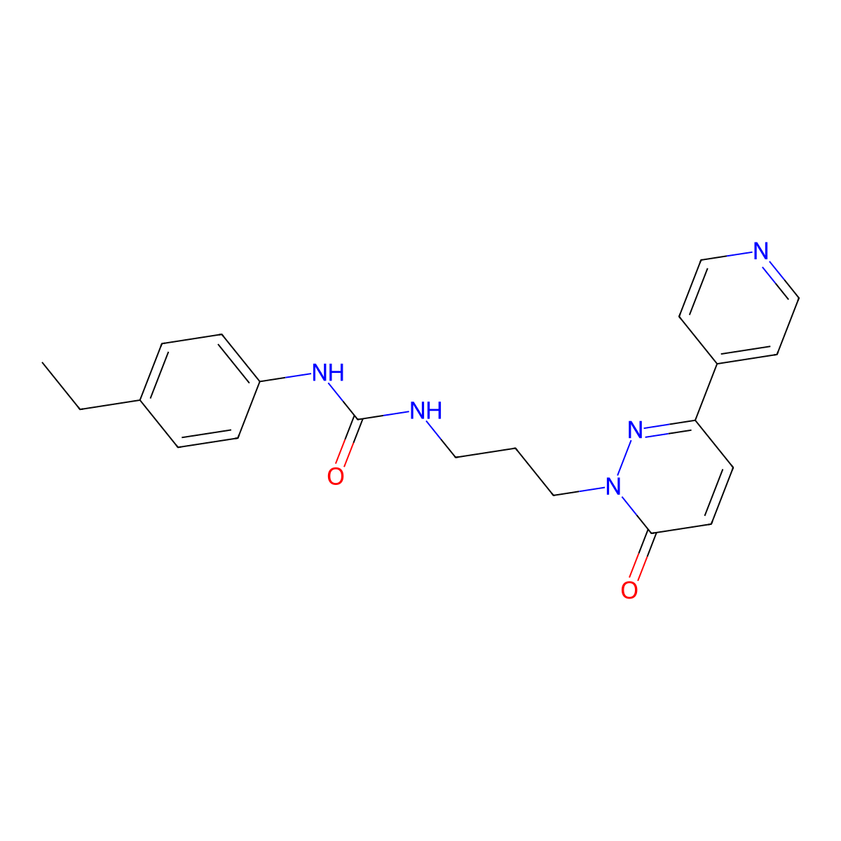 1-(4-ethylphenyl)-3-(3-(6-oxo-3-(pyridin-4-yl)pyridazin-1(6H)-yl)propyl)urea molecular structure, CAS 1203153-57-4