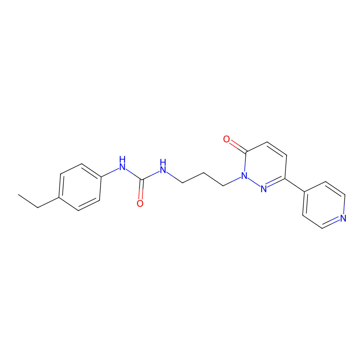 1-(4-ethylphenyl)-3-(3-(6-oxo-3-(pyridin-4-yl)pyridazin-1(6H)-yl)propyl)urea molecular structure, CAS 1203153-57-4