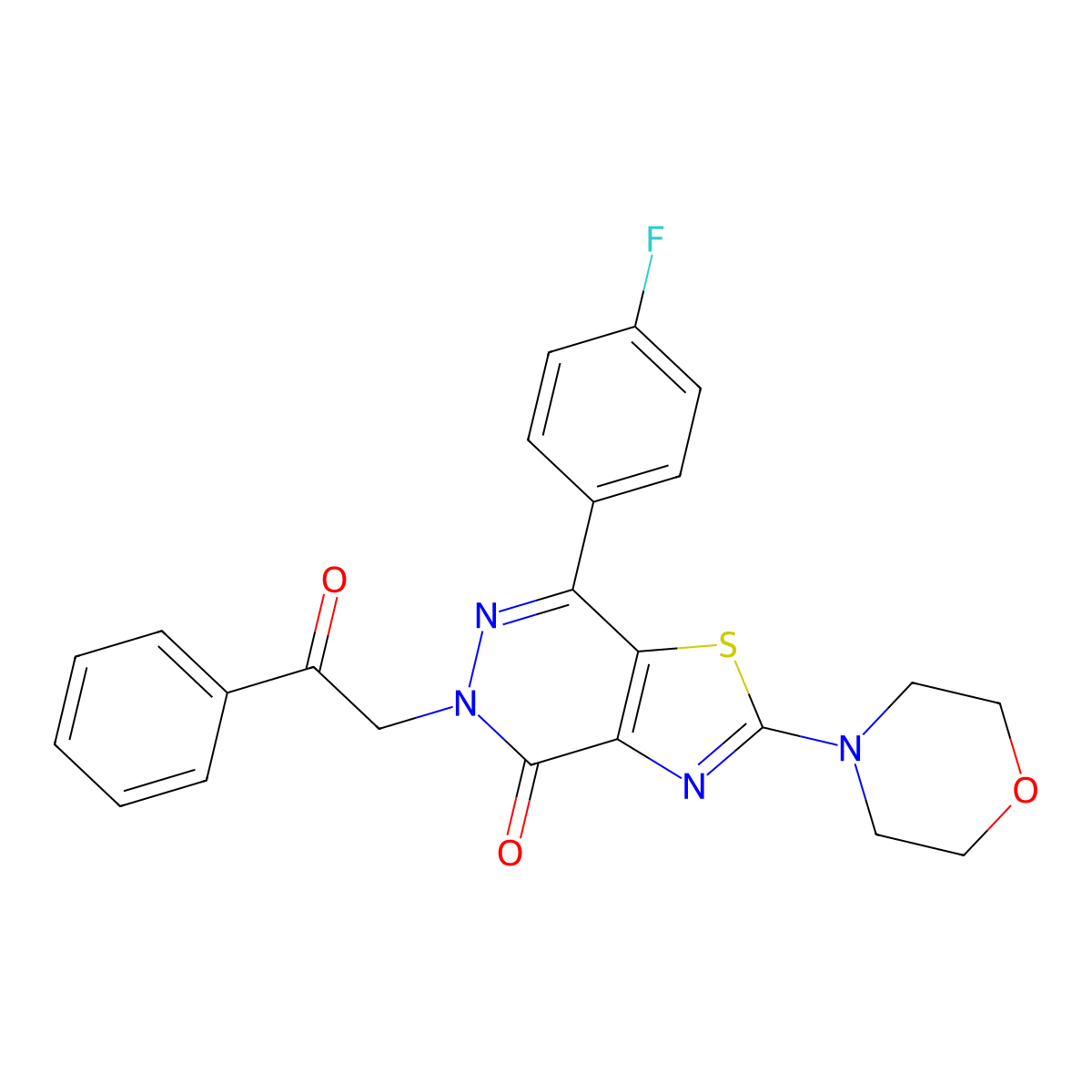 7-(4-fluorophenyl)-2-morpholino-5-(2-oxo-2-phenylethyl)thiazolo[4,5-d]pyridazin-4(5H)-one molecular structure, CAS 1203153-91-6
