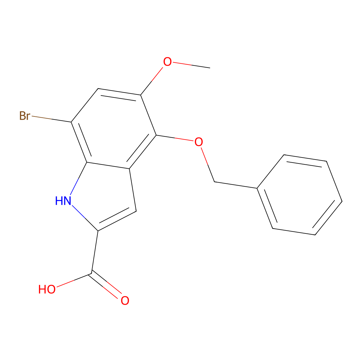 4-(Benzyloxy)-7-bromo-5-methoxy-1H-indole-2-carboxylic acid molecular structure, CAS 1203159-16-3