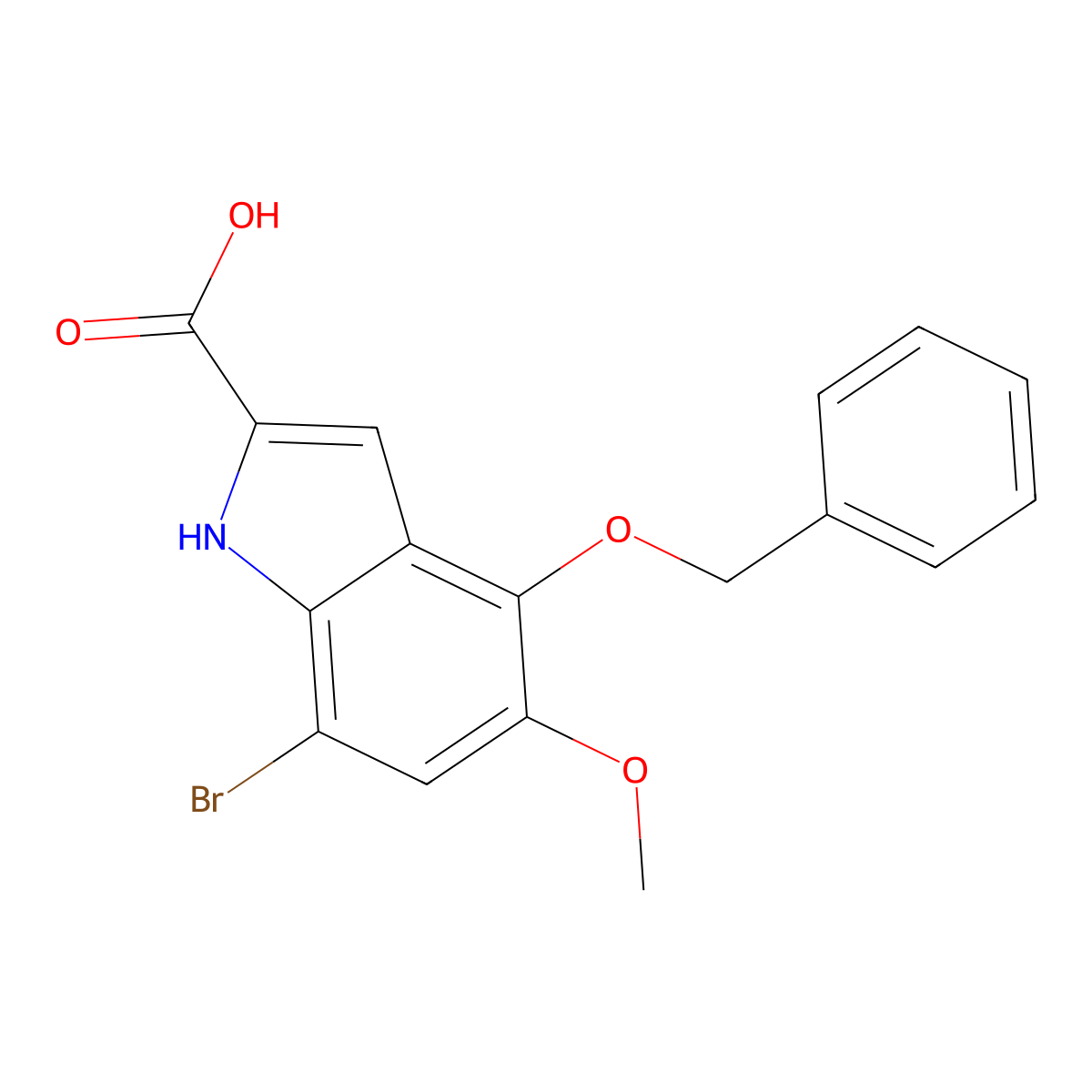 4-(Benzyloxy)-7-bromo-5-methoxy-1H-indole-2-carboxylic acid molecular structure, CAS 1203159-16-3