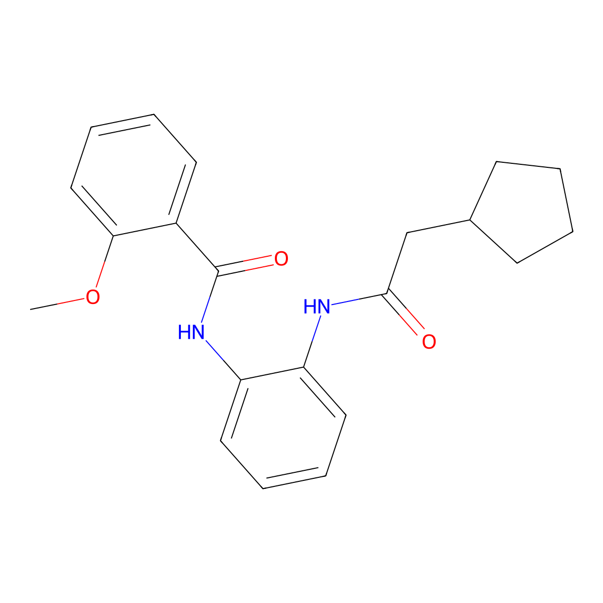 N-[2-(2-cyclopentylacetamido)phenyl]-2-methoxybenzamide molecular structure, CAS 1203159-63-0
