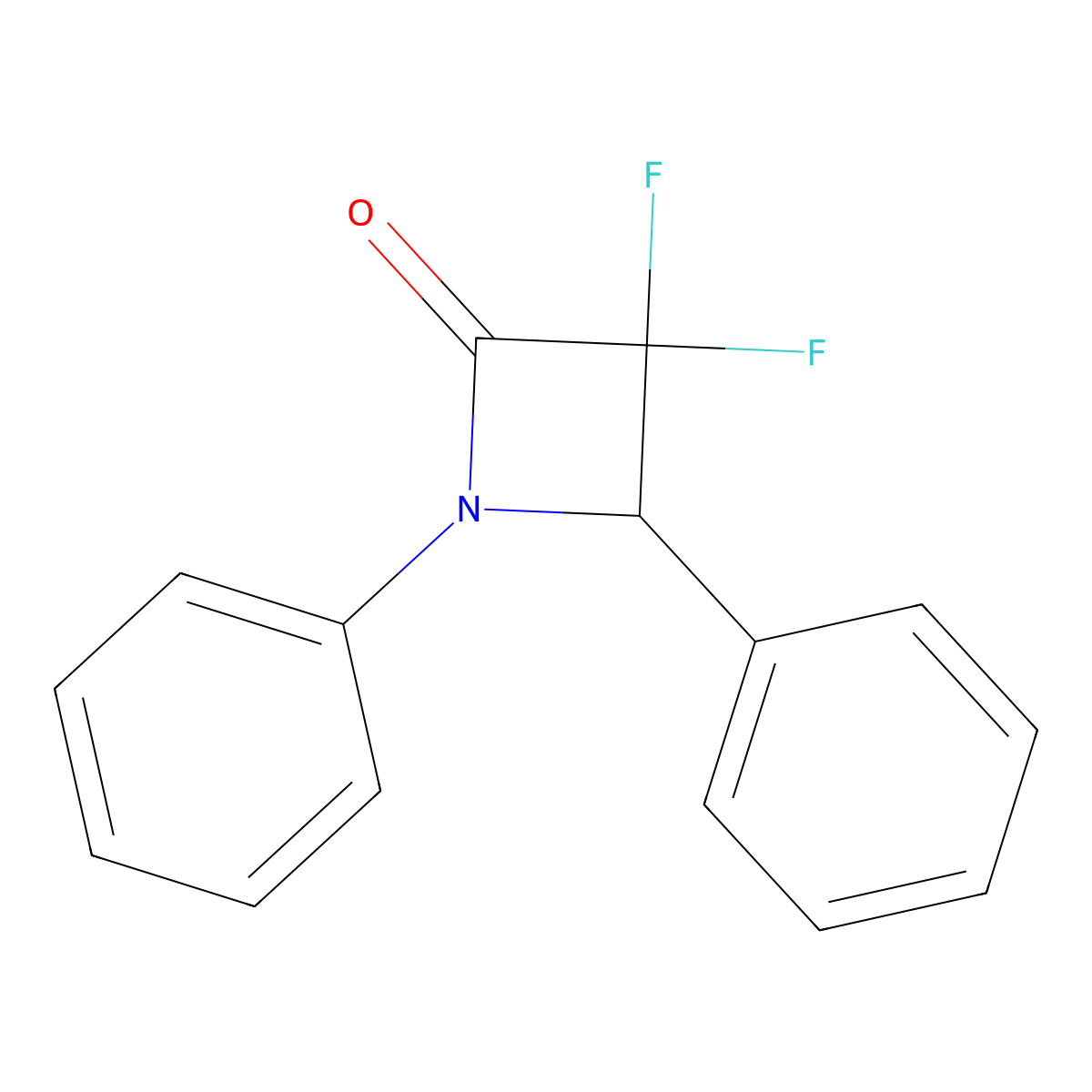 3,3-Difluoro-1,4-diphenylazetidin-2-one molecular structure, CAS 120316-02-1