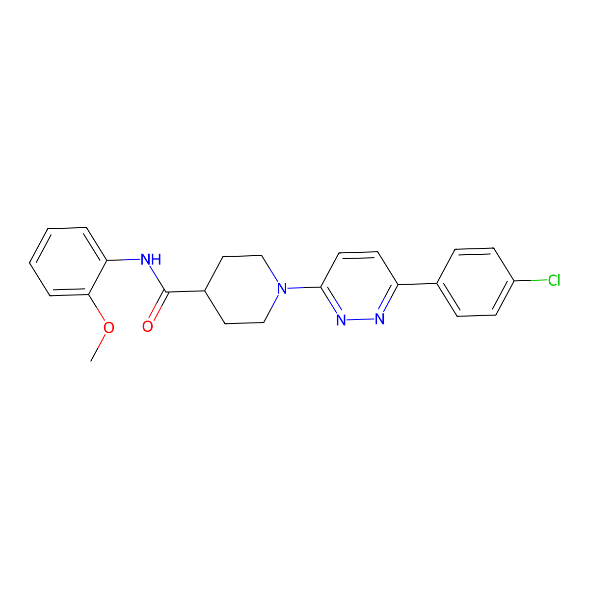 1-[6-(4-chlorophenyl)pyridazin-3-yl]-N-(2-methoxyphenyl)piperidine-4-carboxamide molecular structure, CAS 1203164-13-9