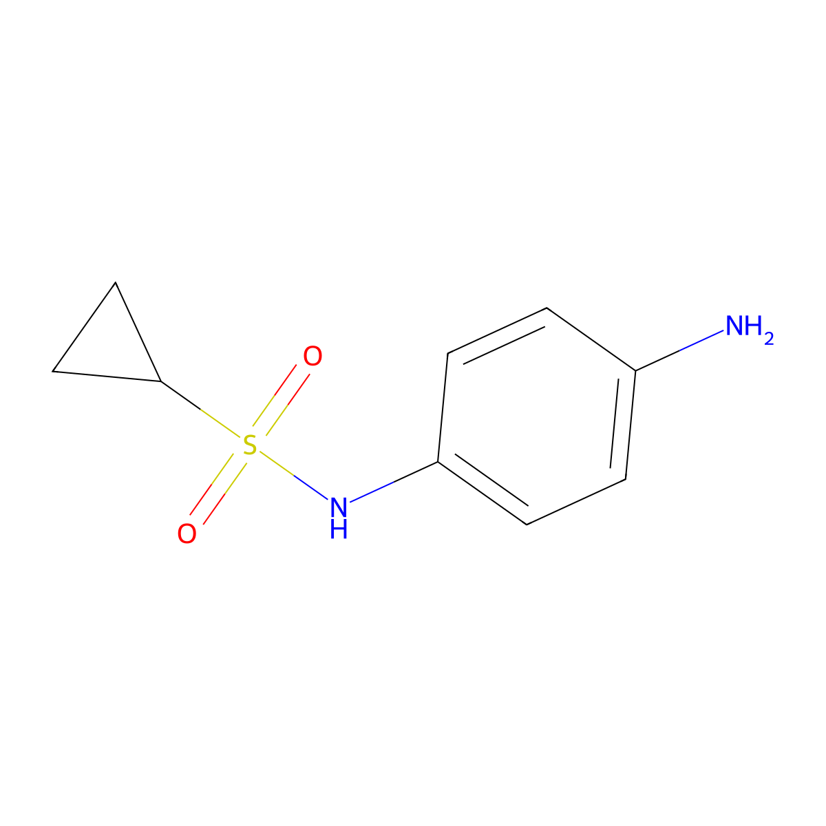 N-(4-aminophenyl)cyclopropanesulfonamide molecular structure, CAS 1203167-56-9